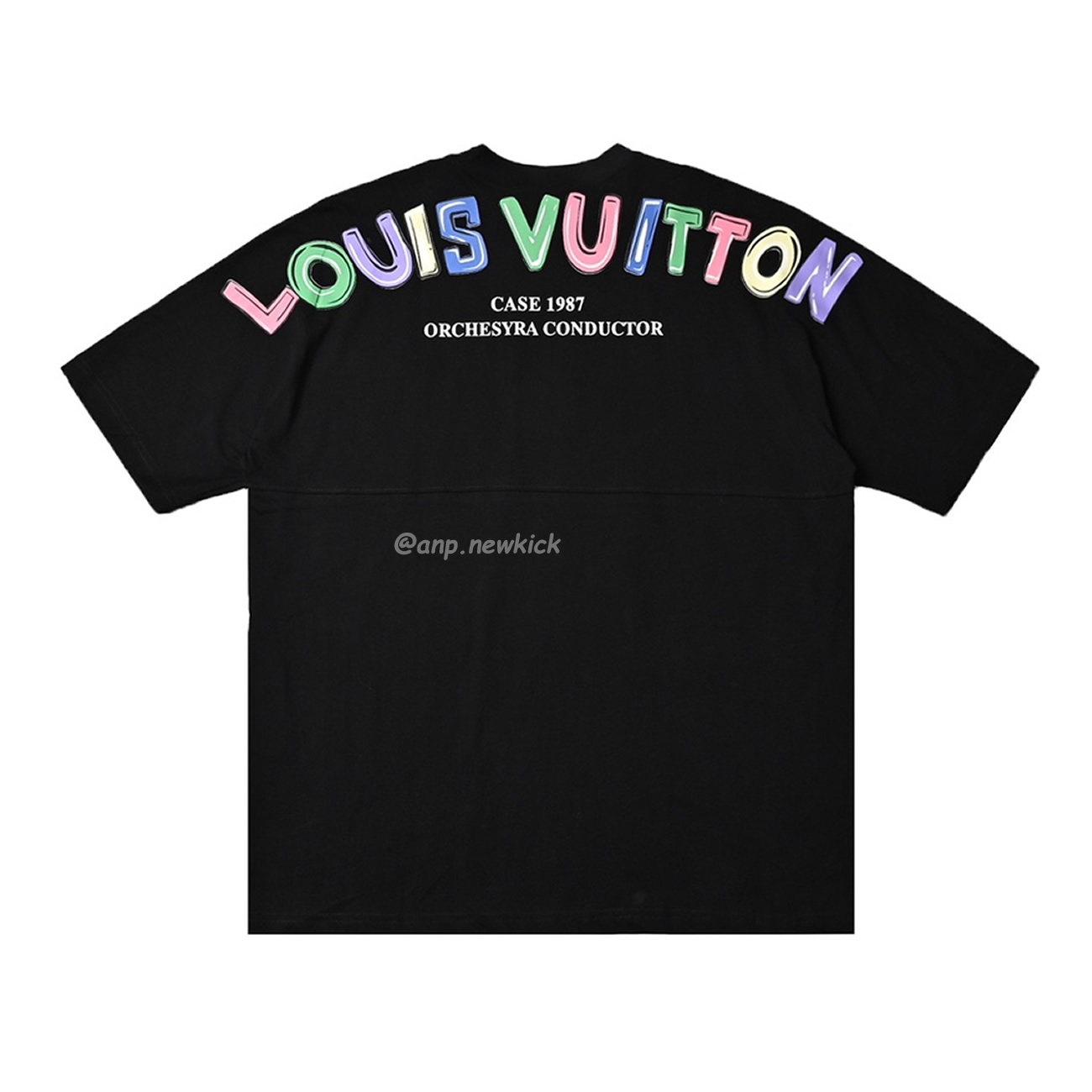 Louisviutton 2024ss Colorful Letter Logo On Back Printed Short Sleeved T Shirt (3) - newkick.cc